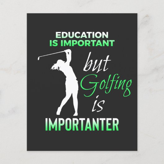 golf gezegden. educatie golfspel flyer (Voorkant)