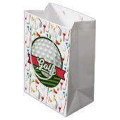 Golf Gift Bag Medium Cadeauzakje (Achterkant Gekanteld)