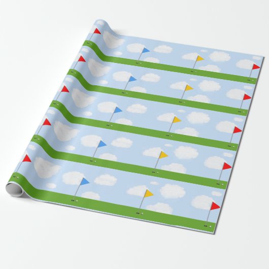 Golf Gift Cadeaupapier (Uitgerold)