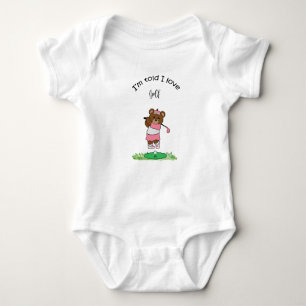 Golf Gift for Baby shower Baby Girl Golfer Romper