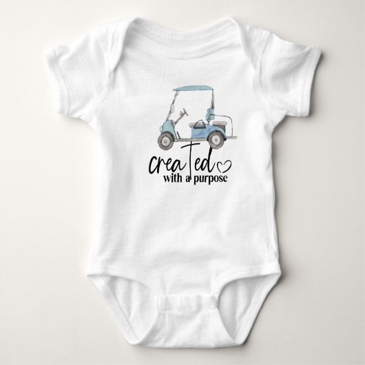 Golf Gift for Baby shower Golfer Golf Cart Baby B Romper (Voorkant)