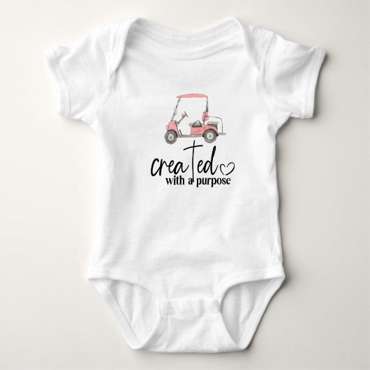 Golf Gift voor Baby shower Golfer Golf Cart Romper (Voorkant)