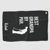 Golf Gifts For Grandfather Best Grandpa By Par Golfhanddoek (Horizontaal)