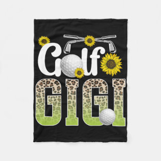 Golf Gigi Of A Golf Player Gigi Leopard Golfer Gig Fleece Deken