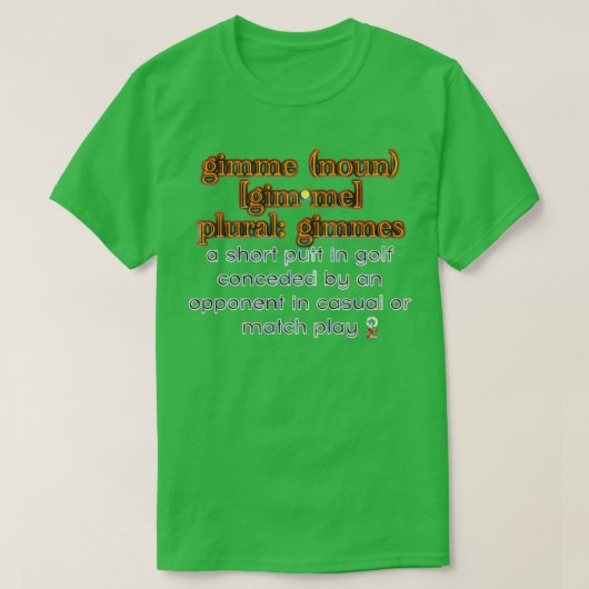 Golf Gimme Hipster Golf T-shirt (Design voorkant)