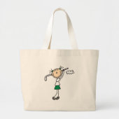 Golf Girl Bag Grote Tote Bag (Voorkant)