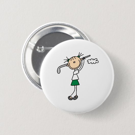 Golf Girl Button (Voorkant /achterkant)
