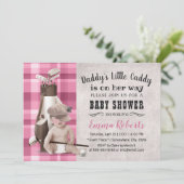 Golf Girl Future Golfer Cute Caddy Baby shower Kaart (Staand voorkant)