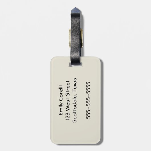 Golf Girl Golfing  kunst Bagagelabel (Achterkant verticaal)