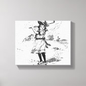 Golf Girl Golfing  kunst Canvas Afdruk (Voorkant)