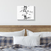 Golf Girl Golfing  kunst Canvas Afdruk (Insitu (Slaapkamer))