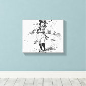 Golf Girl Golfing  kunst Canvas Afdruk (Insitu (Houten vloer))