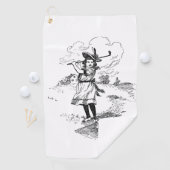 Golf Girl Golfing kunst Golfhanddoek (Insitu)