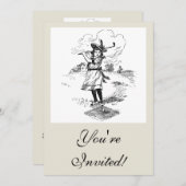 Golf Girl Golfing  kunst Kaart (Voorkant / Achterkant)