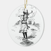 Golf Girl Golfing  kunst Keramisch Ornament (Links)