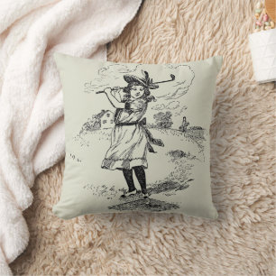 Golf Girl Golfing  kunst Kussen