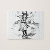 Golf Girl Golfing  kunst Legpuzzel (Horizontaal)