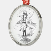 Golf Girl Golfing  kunst Metalen Ornament (Links)