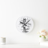 Golf Girl Golfing  kunst Ronde Klok (Huis)