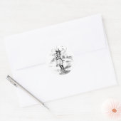 Golf Girl Golfing  kunst Ronde Sticker (Envelop)