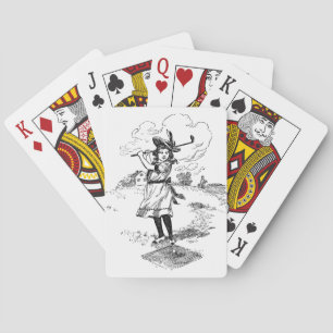 Golf Girl Golfing  kunst Speelkaarten