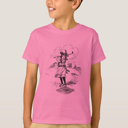 Golf Girl Golfing  kunst T-shirt (Voorkant)
