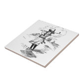 Golf Girl Golfing  kunst Tegeltje (Zijkant)