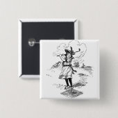 Golf Girl Golfing  kunst Vierkante Button 5,1 Cm (Voorkant /achterkant)