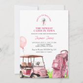 Golf Girl het nieuwste caddie Baby shower Kaart (Voorkant)