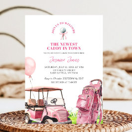 Golf Girl het nieuwste caddie Baby shower Kaart