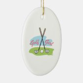 GOLF GIRL KERAMISCH ORNAMENT (Rechts)