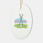 GOLF GIRL KERAMISCH ORNAMENT (Links)