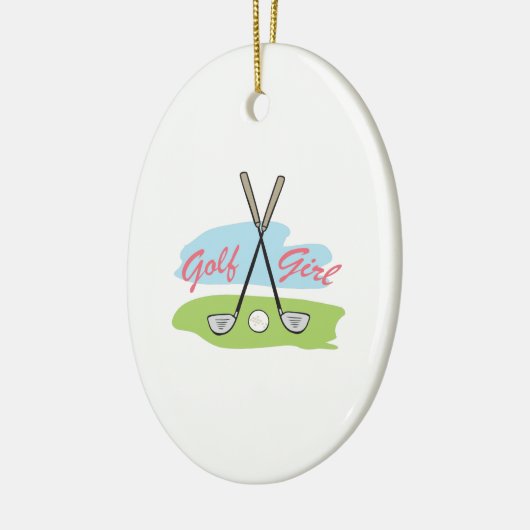 GOLF GIRL KERAMISCH ORNAMENT (Links)