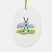 GOLF GIRL KERAMISCH ORNAMENT (Voorkant)