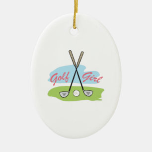 GOLF GIRL KERAMISCH ORNAMENT