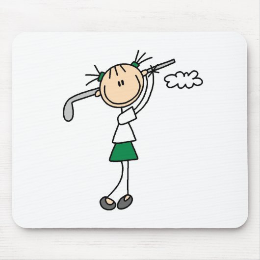 Golf Girl Mousepad Muismat (Voorkant)