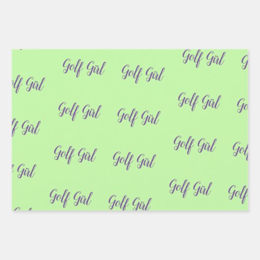 Golf Girl Wrapping Paper (Voorkant 2)