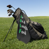Golf Go On Laugh Fool Zwart Grappig Golfhanddoek (Groen)