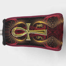 Golf Goddess Gold Ankh Custom Monogram Initialen