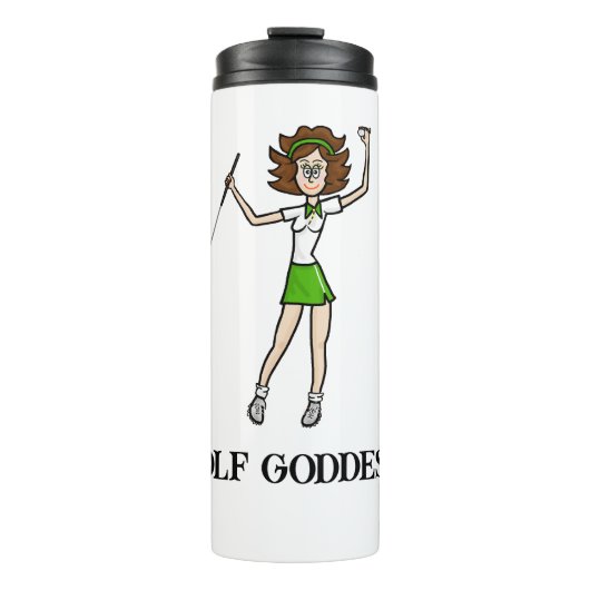 Golf Goddess Thermische Tumbler Thermosbeker (Voorkant)