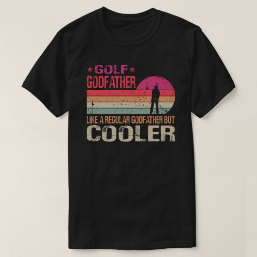 Golf Godfather als een gewone godfather maar koele T-shirt (Design voorkant)