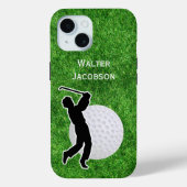 Golf - Golf Ball and Player Silhouette Case-Mate iPhone Case (Achterkant)