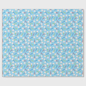 Golf Golfballen en Tee's Golfer Cadeaupapier (Vlak)