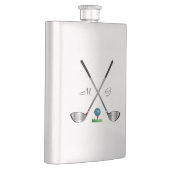 GOLF- Golfclubs en golfbal met initiaal Heupfles (Rechts)