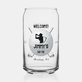 Golf Golfen Golfer Ball Clubs Bierblik Glas