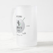 Golf Golfen Golfer Ball Clubs Glas Matglas Bierpul (Voorkant links)