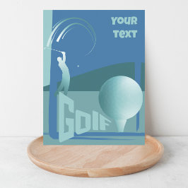 Golf golfen golfer Golfclub begroeting  Briefkaart