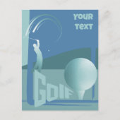 Golf golfen golfer Golfclub groet  Briefkaart (Voorkant)