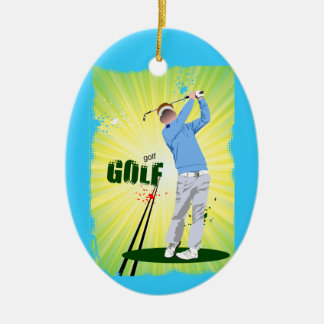 Golf Golfer blue Ornament