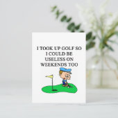 GOLF-golfer Briefkaart (Staand voorkant)